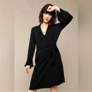 ROUJE Brooke Dress In Black Crepe, Size 38